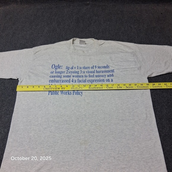 Vintage Ogle T Shirt Size XL Novelty Funny Single Stitch Heather Gray BEST - Picture 7 of 9